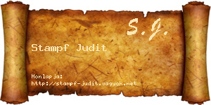 Stampf Judit névjegykártya